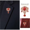 image:imageBlack Large Flower Shape Brooches Elegant Accessory for Clothing and Bags Versatile Wear for Various Occasions Classic Black Color Design Secure Pin ClosureRed
