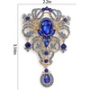 image:imageBlack Large Flower Shape Brooches Elegant Accessory for Clothing and Bags Versatile Wear for Various Occasions Classic Black Color Design Secure Pin ClosureBlue