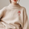 image:imageBlack Large Flower Shape Brooches Elegant Accessory for Clothing and Bags Versatile Wear for Various Occasions Classic Black Color Design Secure Pin ClosureRed