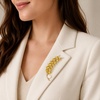 image:imageBrooch Pin for Women Rhinestone Peacock Crystal Delicate Animal Brooch Lapel Pins Girls Fashion Jewelry Gift for Christmas Brooch Birthday Jewelry GiftYellow wheat