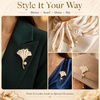 image:imageBrooch Pin for Women Rhinestone Peacock Crystal Delicate Animal Brooch Lapel Pins Girls Fashion Jewelry Gift for Christmas Brooch Birthday Jewelry Giftsilver Ginkgo