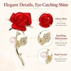 image:imageBrooch Pin for Women Rhinestone Peacock Crystal Delicate Animal Brooch Lapel Pins Girls Fashion Jewelry Gift for Christmas Brooch Birthday Jewelry GiftRed Rose