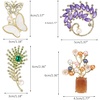 image:imageBrooch Pin for Women Rhinestone Peacock Crystal Delicate Animal Brooch Lapel Pins Girls Fashion Jewelry Gift for Christmas Brooch Birthday Jewelry Gift4PCS