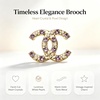 image:imageBrooch Pin with Pink Heart Crystals and Faux Pearls