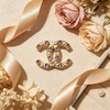 image:imageBrooch Pin with Pink Heart Crystals and Faux Pearls