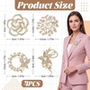 image:imageBrooches and Pins for Women 4 Pcs Flower Brooch Pins