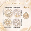 image:imageBrooches and Pins for Women 4pcs Crystal Pearl Brooch Set
