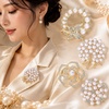 image:imageBrooches and Pins for Women 4pcs Crystal Pearl Brooch Set
