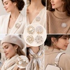 image:imageBrooches and Pins for Women 4pcs Crystal Pearl Brooch Set