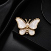image:imageButterfly Pearl Shell Brooch Pin For Women Vest Blazer Suit Jacket Pearl Shell Butterfly Clothing Decorative Jewelry Accessory Elegant Lapel Brooch For Women Girls Backpack Hat Decoration White Rhinestone Suit Pins Feminine Corsage Jewelry Accessories Minimalist Gift
