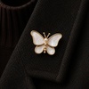 image:imageButterfly Pearl Shell Brooch Pin For Women Vest Blazer Suit Jacket Pearl Shell Butterfly Clothing Decorative Jewelry Accessory Elegant Lapel Brooch For Women Girls Backpack Hat Decoration White Rhinestone Suit Pins Feminine Corsage Jewelry Accessories Minimalist Gift