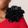 image:imageCicy Bell Womens 75 Extra Large Satin Rose Brooch PinBlack