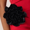 image:imageCicy Bell Womens 75 Extra Large Satin Rose Brooch PinBlack