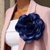 image:imageCicy Bell Womens 75 Extra Large Satin Rose Brooch PinNavy