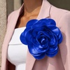 image:imageCicy Bell Womens 75 Extra Large Satin Rose Brooch PinRoyal Blue