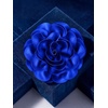 image:imageCicy Bell Womens 75 Extra Large Satin Rose Brooch PinRoyal Blue
