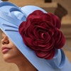 image:imageCicy Bell Womens 75 Extra Large Satin Rose Brooch PinWine Red