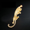 image:imageClimbing Black Spots Leopard Brooch Pin Crystal Big Cat Animal Breastpin Badge Jewelry for Men Women