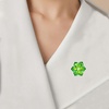 image:imageCrystal Flower Brooch Pin for Women Dress Suit Bag Hat Broochs Pins Christmas Brooch Pin Wedding Party Birthday Dance Jewelry AccessoriesGreen Flower Brooch Pin