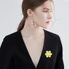 image:imageCrystal Flower Brooch Pin for Women Dress Suit Bag Hat Broochs Pins Christmas Brooch Pin Wedding Party Birthday Dance Jewelry AccessoriesYellow Flower Brooch Pin
