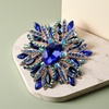 image:imageCrystal Flower Brooch Retro Elegant Colorful Rhinestone Brooch Pin for Wedding Party Clothing Hat Bag AccessoryA blue