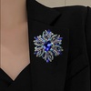 image:imageCrystal Flower Brooch Retro Elegant Colorful Rhinestone Brooch Pin for Wedding Party Clothing Hat Bag AccessoryA blue