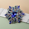 image:imageCrystal Flower Brooch Retro Elegant Colorful Rhinestone Brooch Pin for Wedding Party Clothing Hat Bag AccessoryA blue