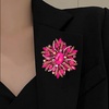 image:imageCrystal Flower Brooch Retro Elegant Colorful Rhinestone Brooch Pin for Wedding Party Clothing Hat Bag AccessoryA hot pink