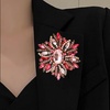 image:imageCrystal Flower Brooch Retro Elegant Colorful Rhinestone Brooch Pin for Wedding Party Clothing Hat Bag AccessoryA pink