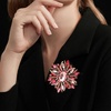 image:imageCrystal Flower Brooch Retro Elegant Colorful Rhinestone Brooch Pin for Wedding Party Clothing Hat Bag AccessoryA pink