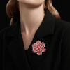 image:imageCrystal Flower Brooch Retro Elegant Colorful Rhinestone Brooch Pin for Wedding Party Clothing Hat Bag AccessoryA red