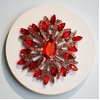 image:imageCrystal Flower Brooch Retro Elegant Colorful Rhinestone Brooch Pin for Wedding Party Clothing Hat Bag AccessoryA red