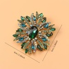 image:imageCrystal Flower Brooch Retro Elegant Colorful Rhinestone Brooch Pin for Wedding Party Clothing Hat Bag AccessoryA yellow