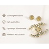 image:imageCrystal Rhinestone Brooch and Stud Earrings Jewelry Set