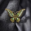 image:imageCrystal Rhinestone Butterfly BroochElegant Butterfly Lapel PinsFashion Exquisite Crystal Animal Shape Brooches Lapel PinsDress Accessories Jewelry Gift for Women Daily DecorationGreen1