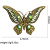 image:imageCrystal Rhinestone Butterfly BroochElegant Butterfly Lapel PinsFashion Exquisite Crystal Animal Shape Brooches Lapel PinsDress Accessories Jewelry Gift for Women Daily DecorationGreen1