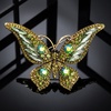 image:imageCrystal Rhinestone Butterfly BroochElegant Butterfly Lapel PinsFashion Exquisite Crystal Animal Shape Brooches Lapel PinsDress Accessories Jewelry Gift for Women Daily DecorationGreen1