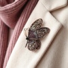 image:imageCrystal Rhinestone Butterfly BroochElegant Butterfly Lapel PinsFashion Exquisite Crystal Animal Shape Brooches Lapel PinsDress Accessories Jewelry Gift for Women Daily DecorationPurple