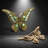image:imageCrystal Rhinestone Butterfly BroochElegant Butterfly Lapel PinsFashion Exquisite Crystal Animal Shape Brooches Lapel PinsDress Accessories Jewelry Gift for Women Daily DecorationGreen1