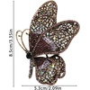 image:imageCrystal Rhinestone Butterfly BroochElegant Butterfly Lapel PinsFashion Exquisite Crystal Animal Shape Brooches Lapel PinsDress Accessories Jewelry Gift for Women Daily DecorationPurple