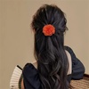 image:imageDainty Chiffon Fabric Flower Small Brooch for Women Elegant 3D Rose Floral Hair Clip Lapel Pins for Dresses Suit Holiday Party Dance Banquet Clothing Accessory Jewelry 85mm Teal BlueOrange