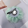 image:imageDainty Chiffon Fabric Flower Small Brooch for Women Elegant 3D Rose Floral Hair Clip Lapel Pins for Dresses Suit Holiday Party Dance Banquet Clothing Accessory Jewelry 85mm Teal BlueMint Green