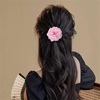 image:imageDainty Chiffon Fabric Flower Small Brooch for Women Elegant 3D Rose Floral Hair Clip Lapel Pins for Dresses Suit Holiday Party Dance Banquet Clothing Accessory Jewelry 85mm Teal BlueLight Pink