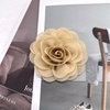 image:imageDainty Chiffon Fabric Flower Small Brooch for Women Elegant 3D Rose Floral Hair Clip Lapel Pins for Dresses Suit Holiday Party Dance Banquet Clothing Accessory Jewelry 85mm Teal BlueKhaki