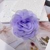 image:imageDainty Chiffon Fabric Flower Small Brooch for Women Elegant 3D Rose Floral Hair Clip Lapel Pins for Dresses Suit Holiday Party Dance Banquet Clothing Accessory Jewelry 85mm Teal BlueLight Purple