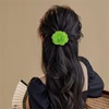 image:imageDainty Chiffon Fabric Flower Small Brooch for Women Elegant 3D Rose Floral Hair Clip Lapel Pins for Dresses Suit Holiday Party Dance Banquet Clothing Accessory Jewelry 85mm Teal BlueFluorescent Green