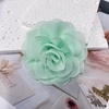 image:imageDainty Chiffon Fabric Flower Small Brooch for Women Elegant 3D Rose Floral Hair Clip Lapel Pins for Dresses Suit Holiday Party Dance Banquet Clothing Accessory Jewelry 85mm Teal BlueMint Green