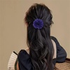 image:imageDainty Chiffon Fabric Flower Small Brooch for Women Elegant 3D Rose Floral Hair Clip Lapel Pins for Dresses Suit Holiday Party Dance Banquet Clothing Accessory Jewelry 85mm Teal BlueDark Purple