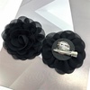 image:imageDainty Chiffon Fabric Flower Small Brooch for Women Elegant 3D Rose Floral Hair Clip Lapel Pins for Dresses Suit Holiday Party Dance Banquet Clothing Accessory Jewelry 85mm Teal BlueBlack