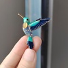 image:imageDrip Oil Rhinestone Hummingbird Brooch Sparkling Crystal Animal Bird Lapel Pin for Women Vintage Wedding Bridal Party Jewelry for Blouse Jacket ScarfBlue